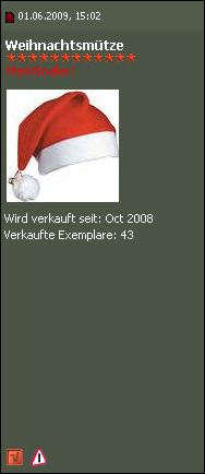 Fake von Schokopraline f�r M�tze